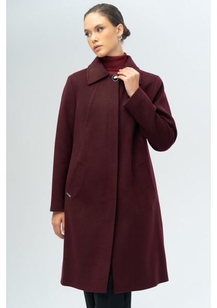 Gömlek Yaka Punto Detaylı Büyük Beden Kaban A.mürdüm 3117 fırsatları