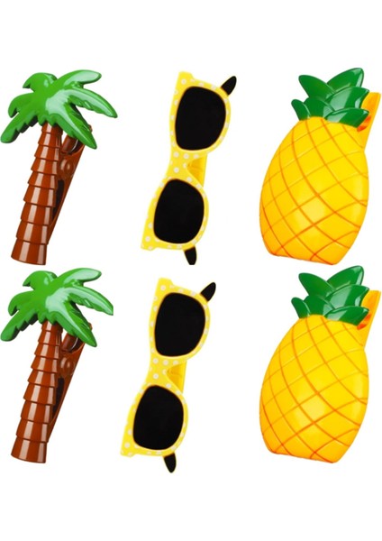 6 Parça Plaj Havlusu Klipsi, Taşınabilir Sandalye Klipsi Tutucu Plastik Klips Havuz Şezlongları Seyir Çamaşır Ipleri Yorgan Battaniyesi (Yurt Dışından)