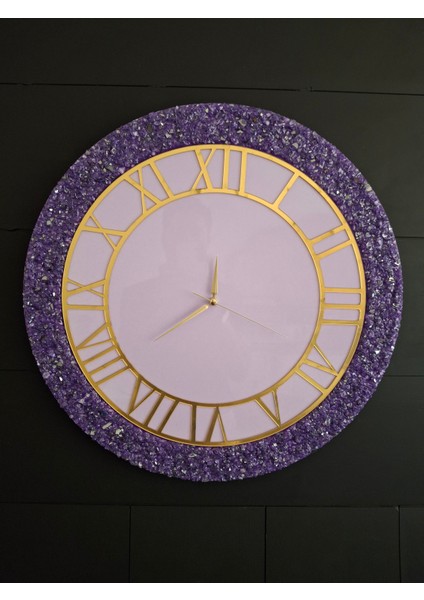 Duvar Saati - 50 cm - Modern Dekoratif Duvar Saati - Epoksi Duvar Saati - El Yapımı Duvar Saati -Şık Duvar Saati fırsatları
