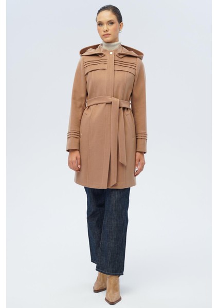 Çıkabilir Kapüşonlu Nervür Detaylı Kaban Kamel 3126 fiyatları