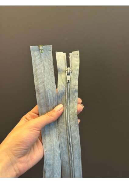 Gri Fermuar 83X4 cm