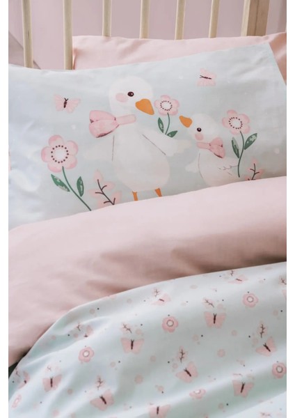 Buğz Cotton Box Bebek Nevresim Takımı Mamiduck Pembe fiyatları