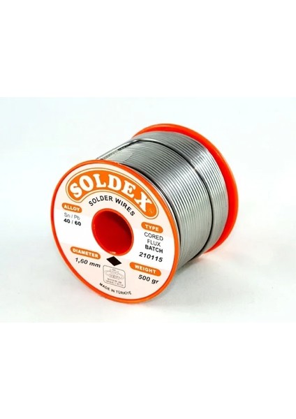 40-60 Lehim Teli 500 gr 1.6 Mm- Sn:40 / Pb:60