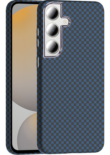 Galaxy S24 Fe Kılıf M-Safe Şarj Özellikli Karbon Fiber Görünümlü Gros Kapak