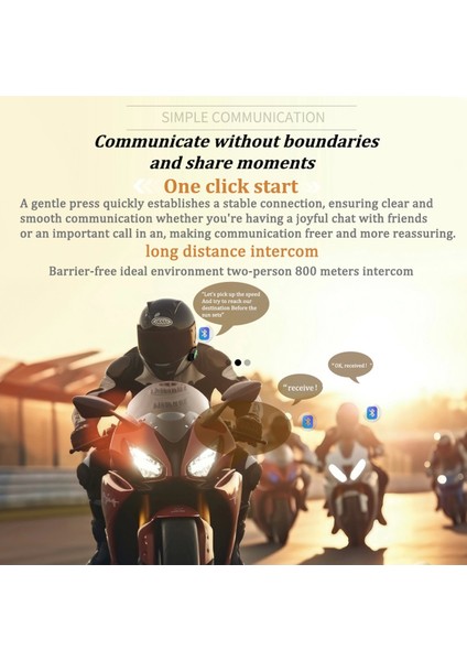 BT26 Motosiklet Kask Kulaklık Bluetooth Rgb Işıklı 2 Eşleşme Özellikli 1000 Mah Intercom - Lisinya