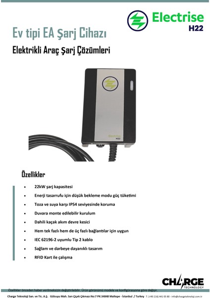 H22 Ev Tipi Ea Şarj Cihazı fiyatları
