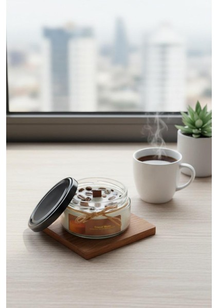 Kahve Dekorlu ve Kahve Kokulu Mum , Hediyelik Mum modelleri