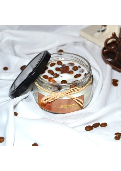 Kahve Dekorlu ve Kahve Kokulu Mum , Hediyelik Mum