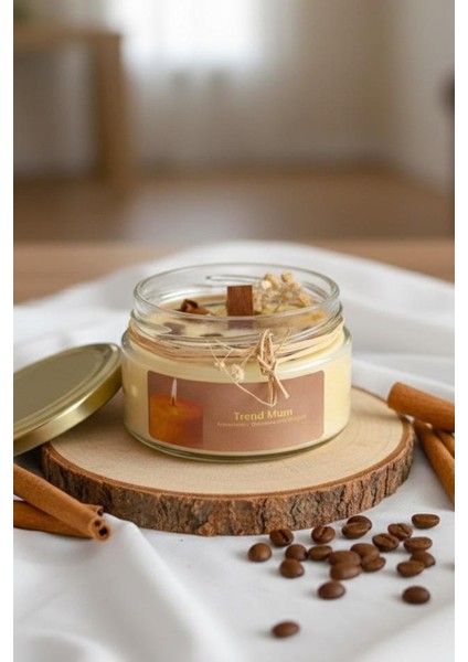 Kahve Çekirdekli Kahve Kokulu Mum, Hediyelik Mum