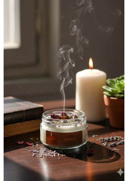 Arınma Ritüeli Lavanta Kokulu ve Üzerlik Tohumlu Mum , Hediyelik Mum fırsatları