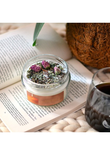 Arınma Ritüeli Lavanta Kokulu ve Üzerlik Tohumlu Mum , Hediyelik Mum