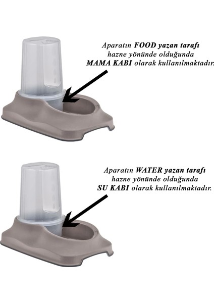 Kedi ve Köpekler İçin Mama Kabı / Su Kabı Hazneli Kaydırmaz Taban 3,5 lt modelleri