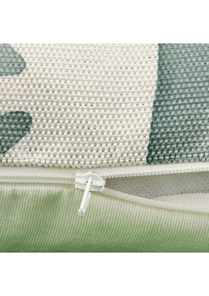 Soft Nora Kırlent - Yeşil / Ekru - 45X45 cm fırsatları