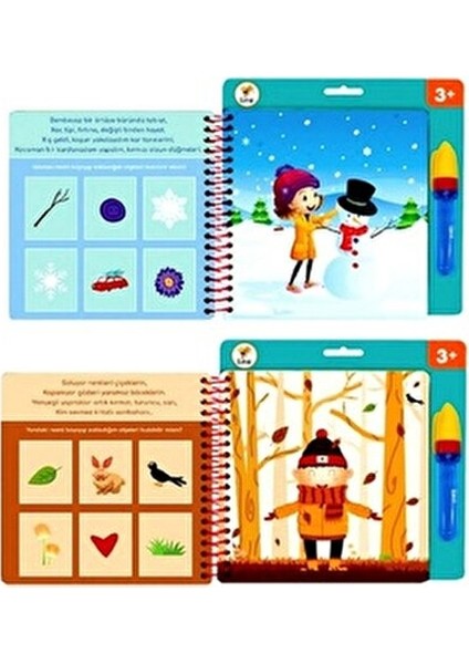 Aqua Magic Book Mevsimler Sihirli Boyama Kitabı 3 Yaş ve Üstü Renkli Eğlence fırsatları