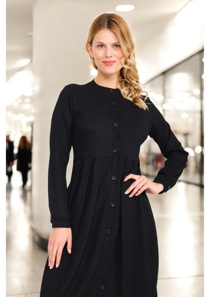 Günlük Tam Boy Tesettür Keten Elbise fırsatları