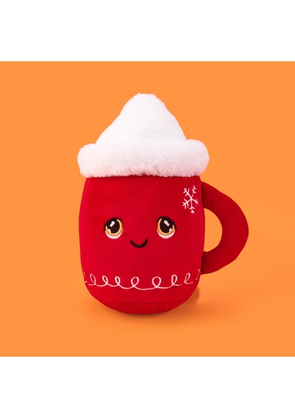 Soft Sevimli Kupa Figürlü Yastık - Kırmızı - 49X32 cm