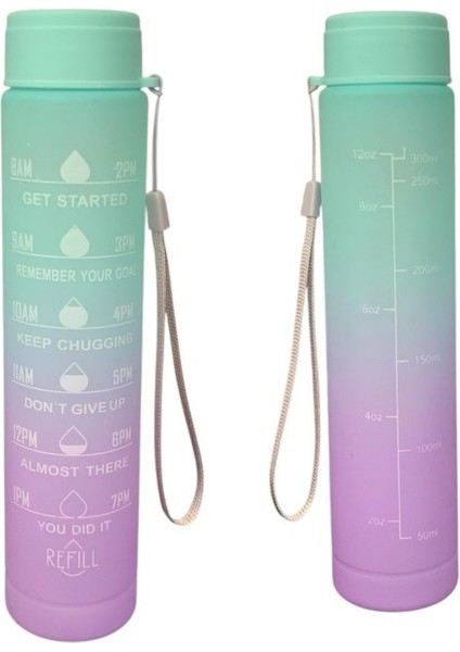 Yeşil, 3’lü Set - Sticker’lı Pipetli Matara Seti - 2000ML,900ML,300ML fırsatları