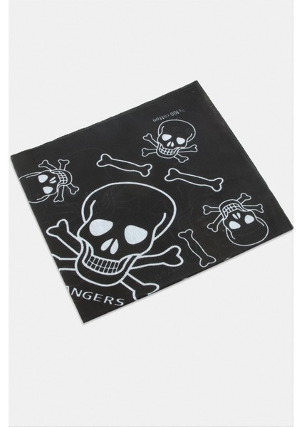 Allzey Kuru Kafa Desenli Bandana 50X50-SIYAH fiyatları
