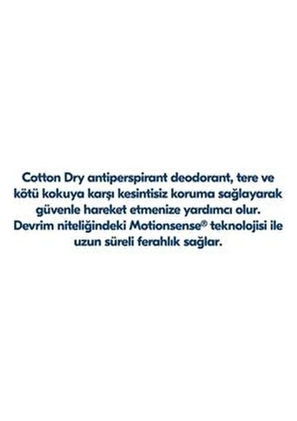 Kadın Deodorant Cotton Dry 72 Saat Kesintisiz Koruma 150 ml 3'lü Paket Ferah Koku