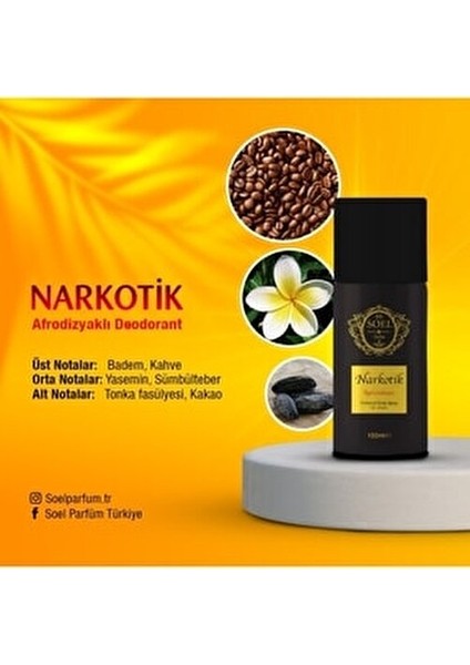 Soel Erkek Deodorant Sprey Narkotik Afrodizyak Etkili 150 ml Ferahlatıcı Koku indirimleri