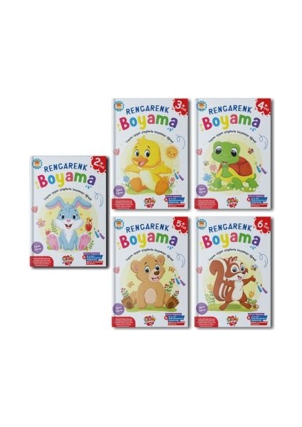 Rengarenk Boyama 5 Kitap Takım