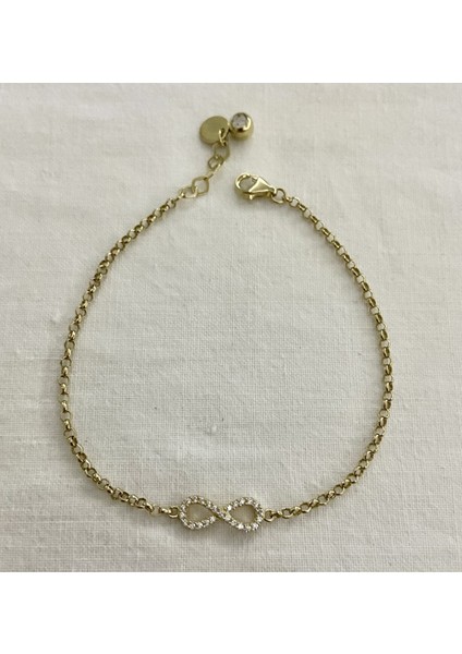 Sonsuzluk Taşlı Altın Bileklik modelleri