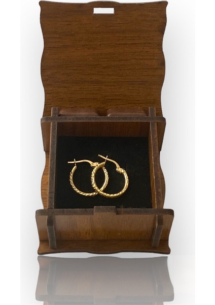 Desenli Altın Halka Küpe fırsatları