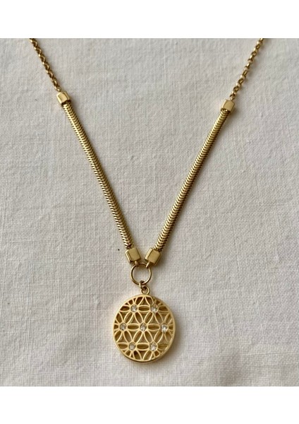 Taşlı Hayat Ağacı Altın Kolye fırsatları