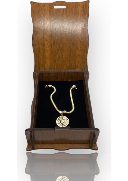 Taşlı Hayat Ağacı Altın Kolye