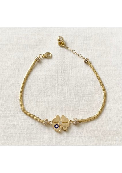 Balık Sırtı Zincirli Yonca Altın Bileklik fırsatları