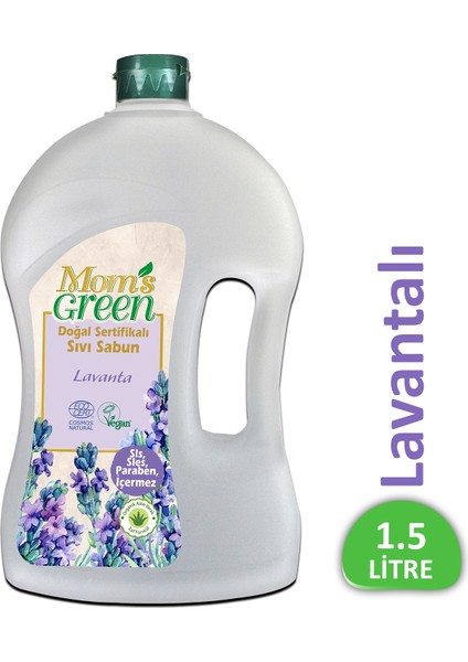 1500 ml Doğal Sertifikalı Sıvı Sabun - Lavanta Kokulu