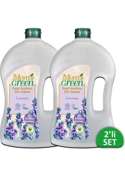 Doğal Sertifikalı Lavantalı Sıvı Sabun - 1.5 lt x 2 Adet