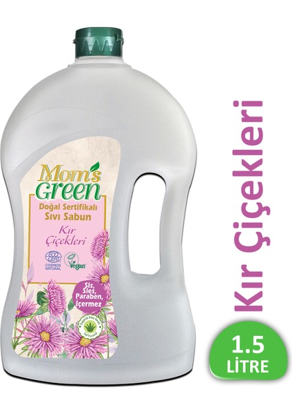 Doğal Sertifikalı Sıvı Sabun - Kır Çiçekleri 1500 ml Ecocert Cosmos