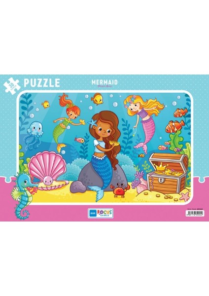 Blue Focus Mermaid (Deniz Kızı) Puzzle 30 Parça