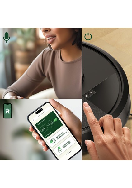 Roomba 105 Combo AutoEmpty Robot Süpürge ve Paspas (Siyah)