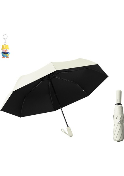 Üç Katlı Kendinden Açılan ve Kapanan Güneşli Şemsiye Güneş Koruması Uv Koruması Katlanır Şemsiye Katı Renkli Şemsiye (Yurt Dışından)