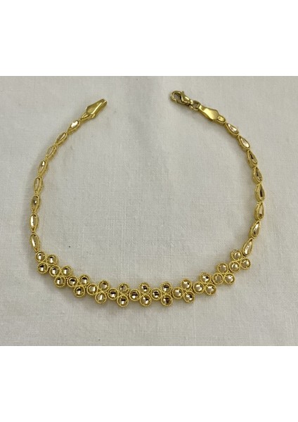 Benekli Parlak Altın Bileklik modelleri