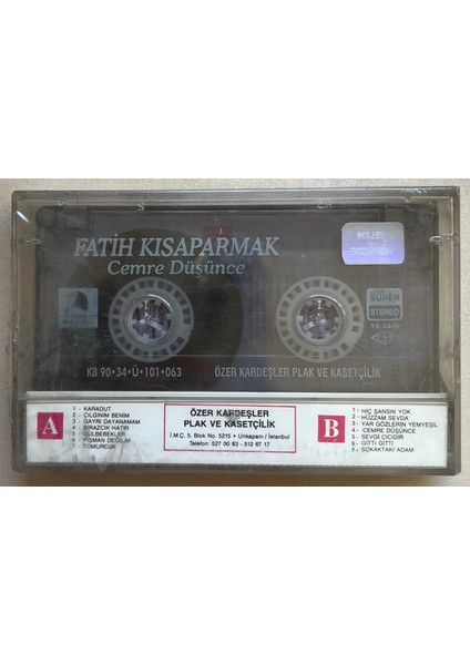 Fatih Kısaparmak Cemre Düşünce Kaset (Jelatininde Sıfır Orijinal Dönem Baskı Kaset) fiyatları