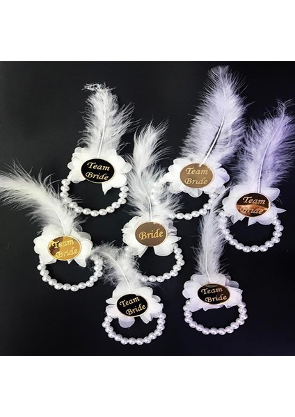 Incili Nedime Bilekliği Altın Pleksili Beyaz 7 Adet indirimleri