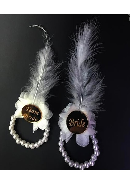 Incili Nedime Bilekliği Altın Pleksili Beyaz 7 Adet