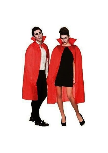 Kırmızı Renk Yakalı Pelerin 120 cm indirimleri