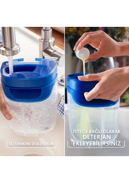 H2PrO Temizlik Seti, Kirli Su-Temiz Su Ayırımı, %100 Mikrofiber Mop