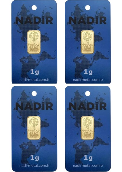4 Adet 1 gr 24 Ayar Gram Altın modelleri