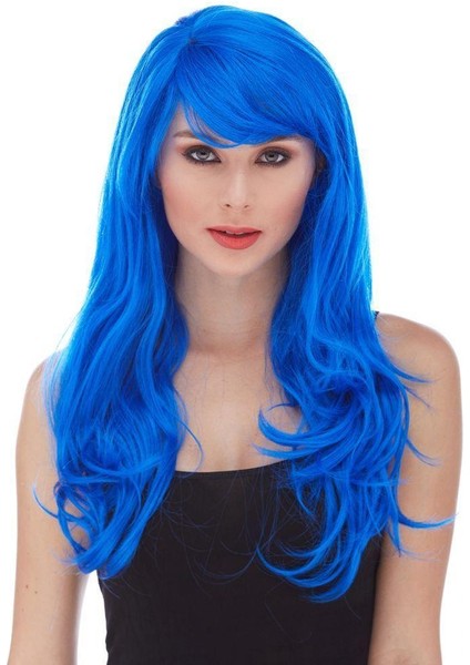 Mavi Renk Parti Peruğu