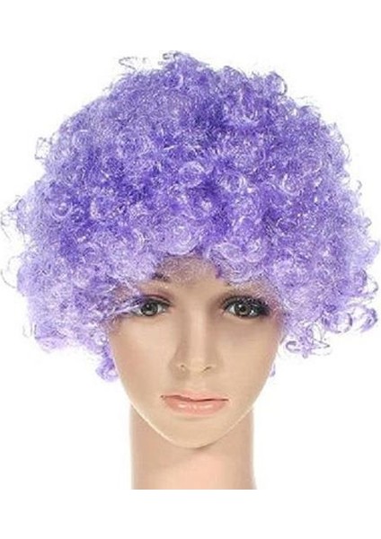 Mor Renkli Kıvırcık Peruk modelleri