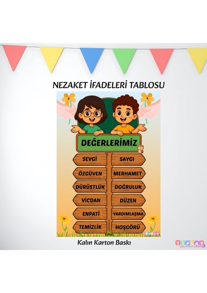 Değerlerimiz Tablosu modelleri