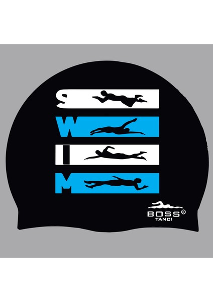 Silikon Bone Swım Baskılı Havuz ve Deniz Bonesi