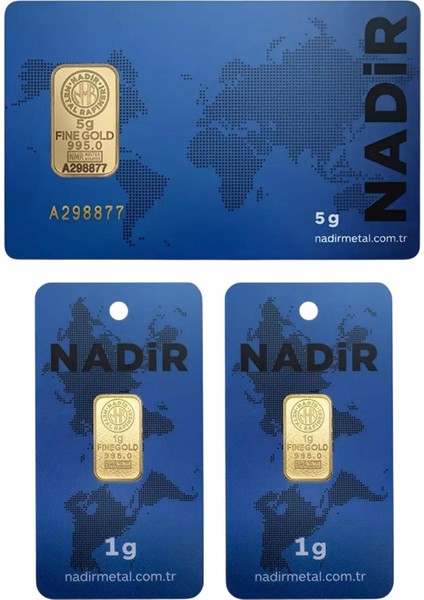 7 Gram (5+2) Külçe Gram Altın 24 Ayar modelleri