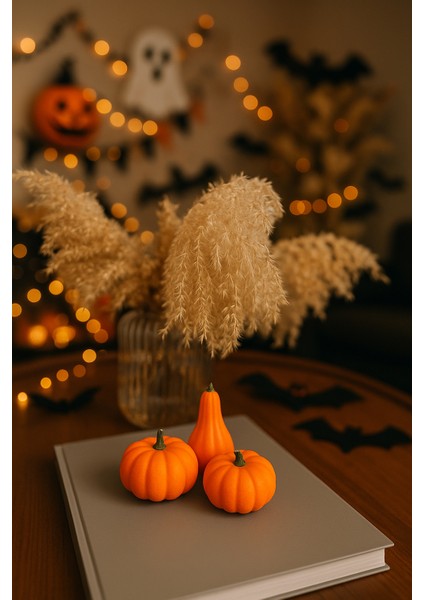 3'lü Balkabağı Dekor Set