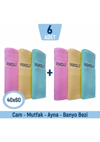 Mikrofiber Temizlik Bezi 3'lü x 2 Paket Toplam 6 Adet